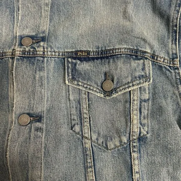 Polo Ralph Lauren Barstow Denim Trucker Jacket Mens Big Tall XLT Western NWOT - Picture 9 of 14